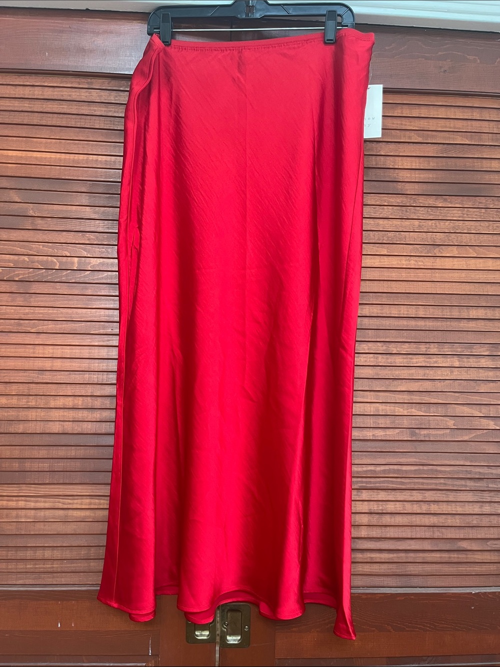 a new day Red Satin Maxi Skirt